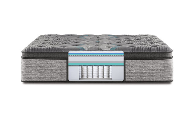 Looking for a better night’s sleep? Look no further than the new Beautyrest® Harmony Lux mattress. An innovative support system with unique coil design, paired with advanced comfort technologies combine to unlock your best sleep. The Harmony Lux incorporates a carbon fiber foam layer for consistent support, a layer of gel memory foam directly below the quilted sleep surface for immediate pressure relief and finally a premium memory foam layer featuring actual diamond particles to help conduct heat away from the body. Beautyrest is partnering with Seaqual™ to offer unique sustainable fabric technologies within each Beautyrest Harmony Lux mattress. Seaqual is the leader in ocean plastic recovery and upcycling efforts and together this partnership will help promote cleaner oceans with every mattress sold.Comfort level: plush | Pillowtop construction | Profile: 17.5" | Precision Support System™ powered by T2 Pocketed Coil Technology delivers extra support where your body needs it most | RightTemp™ Wave Foam features ultra-strong, highly conductive carbon fibers | InfiniCool™ Lux provides a cool sleep environment, including a cool-to-the-touch sleep surface | Sustainable fabric featuring Seaqual™ technology helps promote cleaner oceans | Proudly assembled in the U.S.A. | 10-year limited warranty | State recycling fee may apply