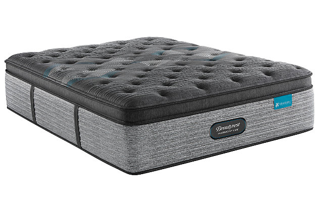 Looking for a better night’s sleep? Look no further than the new Beautyrest® Harmony Lux mattress. An innovative support system with unique coil design, paired with advanced comfort technologies combine to unlock your best sleep. The Harmony Lux incorporates a carbon fiber foam layer for consistent support, a layer of gel memory foam directly below the quilted sleep surface for immediate pressure relief and finally a premium memory foam layer featuring actual diamond particles to help conduct heat away from the body. Beautyrest is partnering with Seaqual™ to offer unique sustainable fabric technologies within each Beautyrest Harmony Lux mattress. Seaqual is the leader in ocean plastic recovery and upcycling efforts and together this partnership will help promote cleaner oceans with every mattress sold.Comfort level: plush | Pillowtop construction | Profile: 17.5" | Precision Support System™ powered by T2 Pocketed Coil Technology delivers extra support where your body needs it most | RightTemp™ Wave Foam features ultra-strong, highly conductive carbon fibers | InfiniCool™ Lux provides a cool sleep environment, including a cool-to-the-touch sleep surface | Sustainable fabric featuring Seaqual™ technology helps promote cleaner oceans | Proudly assembled in the U.S.A. | 10-year limited warranty | State recycling fee may apply