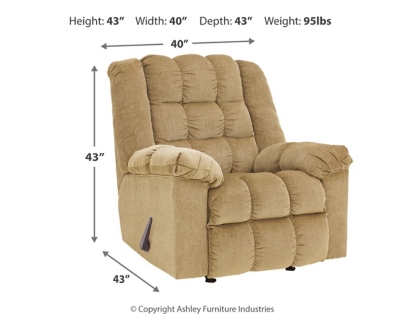 Ludden Recliner, Sand, large