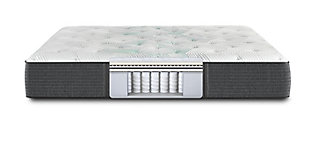Sleep soundly in soft comfort on a Seaton plush full mattress. Part of the Harmony series, it features Beautyrest's latest innovations in support, comfort and cooling, which work together in harmony for a better night’s sleep. The new and innovative coil design and support system, advanced pressure-relieving foams, uniquely engineered cooling technologies and exclusive sustainable fabric technology make this collection the ultimate choice in premium bedding.Precision Support System Technology: Targeted Support System powered by T1 Pocketed Coil® Technology provides additional support under heavier compression where you need it most | Essential Pressure Relief Comfort Technology: Beautyrest® Charcoal Memory Foam, a premium plant-based memory foam infused with charcoal, provides natural cooling | Cooling Technology: NaturalCool features eco-friendly TENCEL™ yarn for exceptional breathability and moisture management; antimicrobial performance layer helps keep your mattress fresh and cool for a great night’s sleep | Sustainable Comfort Technology: Seaqual™ Fabric Technology promotes cleaner oceans by recovering ocean plastics and transforming them into luxurious, high-quality sustainable fabrics