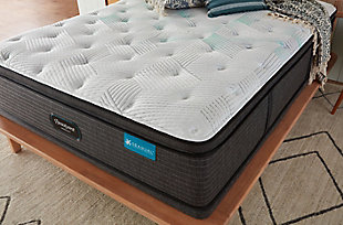 Treat yourself to a soft, comfortable slumber while getting the support you need on a Seaton medium pillow top twin mattress. Part of the Harmony series, it features Beautyrest's latest innovations in support, comfort and cooling, which work together in harmony for a better night’s sleep. The new and innovative coil design and support system, advanced pressure-relieving foams, uniquely engineered cooling technologies and exclusive sustainable fabric technology make this collection the ultimate choice in premium bedding.Precision Support System Technology: Targeted Support System powered by T1 Pocketed Coil® Technology provides additional support under heavier compression where you need it most | Pressure-relieving Comfort Technology: GelTouch® Foam is a soft gel foam that helps provide comfort, support, airflow and breathability; Beautyrest® Charcoal Memory Foam, a premium plant-based memory foam infused with charcoal, provides natural cooling | Cooling Technology: NaturalCool features eco-friendly TENCEL™ yarn for exceptional breathability and moisture management; antimicrobial performance layer helps keep your mattress fresh and cool for a great night’s sleep | Sustainable Comfort Technology: Seaqual™ Fabric Technology promotes cleaner oceans by recovering ocean plastics and transforming them into luxurious, high-quality sustainable fabrics