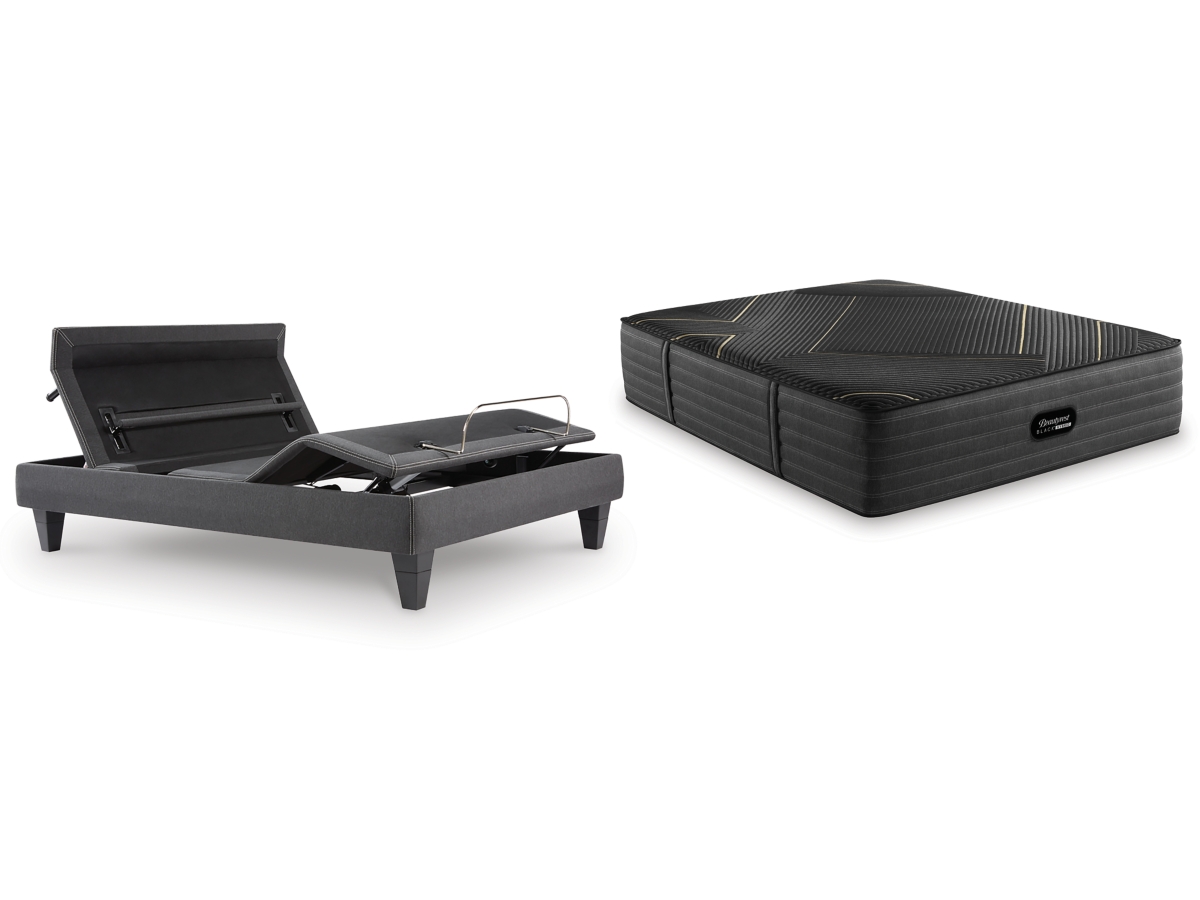 Beautyrest Black Hybrid KX Class Plush Queen Mattress with Beautyrest Black Luxury Base Ashley