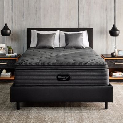 Beautyrest Black® L-Class Plush Pillow Top Full Mattress, Black Charcoal, large