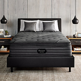 Beautyrest Black® L-Class Plush Pillow Top Queen Mattress, Black Charcoal, rollover