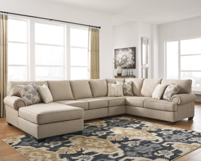 APK-81202-L4 Baceno 4-Piece Sectional with Chaise, Hemp sku APK-81202-L4