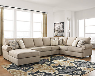 Baceno 4-Piece Sectional with Chaise, Hemp, rollover