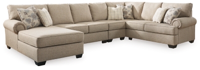 Baceno 4-Piece Sectional with Chaise, Hemp, large