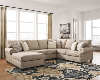 Baceno 3-Piece Sectional with Chaise, Hemp