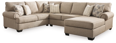 Baceno 3-Piece Sectional with Chaise, Hemp, large