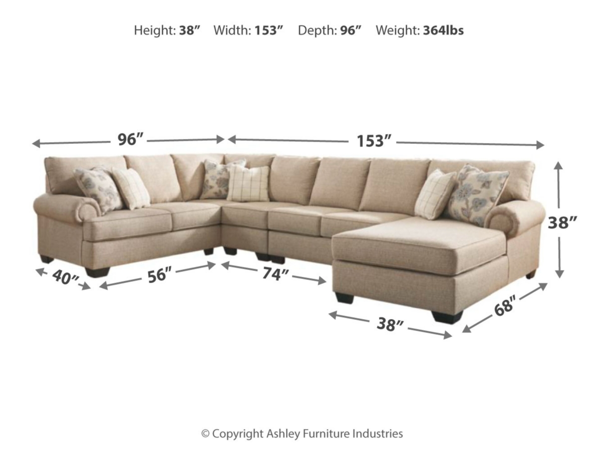 Baceno 4-Piece Sectional with Ottoman | Ashley