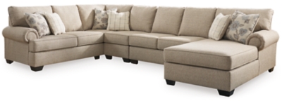 Baceno 4-Piece Sectional with Chaise, Hemp, large