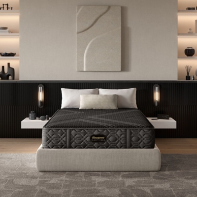 Beautyrest Black® Hybrid Series One Plush 12.5 in. Queen Mattress, Black, large