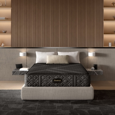 Beautyrest Black® Hybrid Series One Firm 12.5 in. Queen Mattress, Black, large