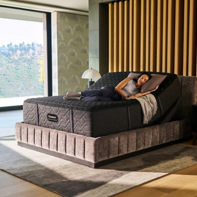 Beautyrest Black® Hybrid Series Three Plush 14.5 in. Twin XL Mattress, Black, large