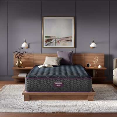 Beautyrest World Class Level Three Medium Firm 14.5 in. Queen Mattress, Black, large