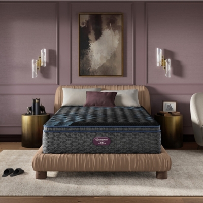 Beautyrest World Class Level Four Firm Pillow Top 16.25 in. Twin XL Mattress, Black, large
