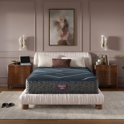 Beautyrest World Class Level Four Hybrid Firm 13.5 in. Queen Mattress, Black, large