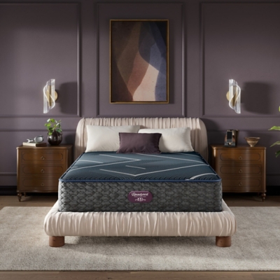 Beautyrest World Class Level Four Hybrid Plush 13.5 in. California King Mattress, Black, large