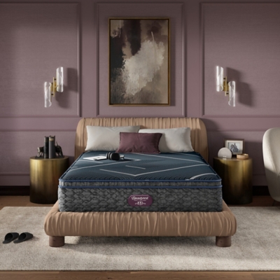 Beautyrest World Class Level Four Hybrid Medium Apex Top 14 in. Twin XL Mattress, Black, large