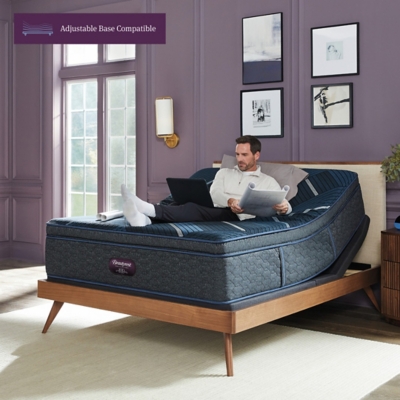 Beautyrest World Class Level Four Hybrid Apex Top 14 in. Mattress, Black, large