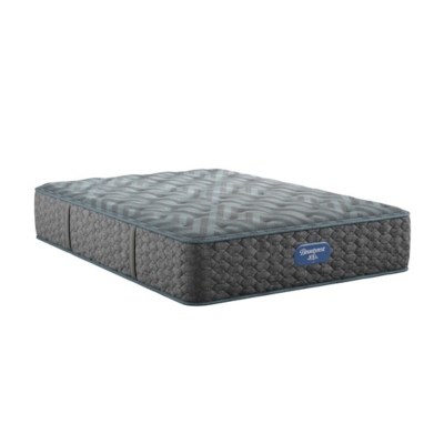 Beautyrest Level One Plush 13.75 in. Twin Mattress, Black, grid