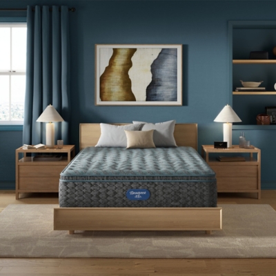 Beautyrest Level One Medium Pillow Top 14.25 in. California King Mattress, Black, large