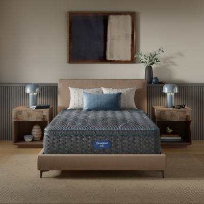 Beautyrest Level Two Medium Firm Pillow Top 14.75 in. Queen Mattress, Black, large