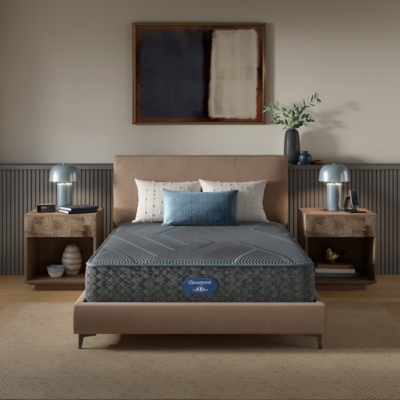 Beautyrest Level Two Medium Firm Hybrid 12 in. Queen Mattress, Black, large