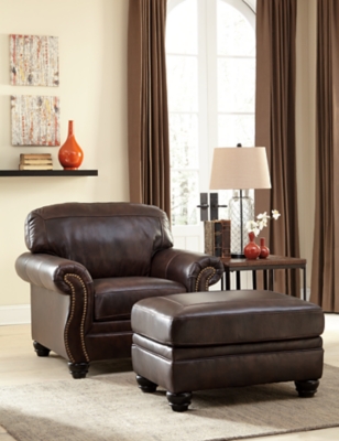 Ashley furniture deals oversized leather chair