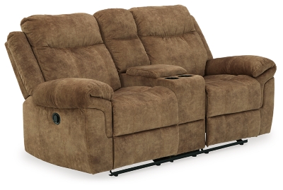 Huddle-Up Glider Reclining Loveseat with Console, , large