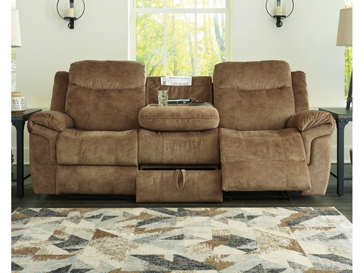 Huddle Up Manual Reclining Sofa with Drop Down Table Ashley