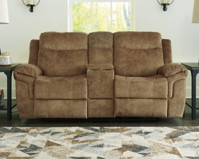 Huddle-Up Glider Reclining Loveseat with Console, , large