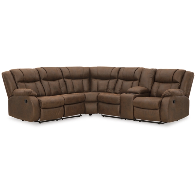 Trail Boys 2-Piece Manual Reclining Sectional with Console