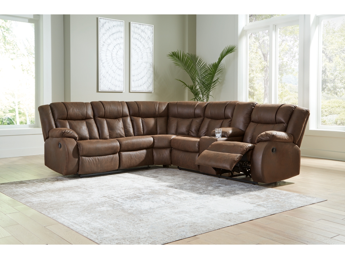Trail Boys 2 Piece Reclining Sectional with Console Trail Boys 2 Piece Reclining Sectional with Console