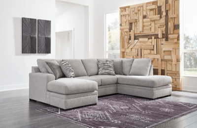 Bresslyn Place 2-Piece Sectional with Chaise, Pewter, rollover