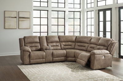 Ravenel 3-Piece Power Reclining Sectional, Fossil, rollover