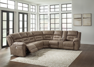 Ravenel 4-Piece Power Reclining Sectional, Fossil