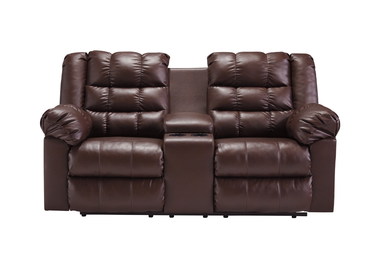 Brolayne DuraBlend Reclining Loveseat with Console Ashley