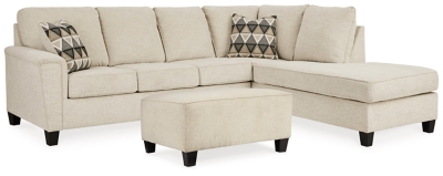 Abinger 2-Piece Sectional with Ottoman, Natural