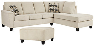 Abinger 2-Piece Sectional with Ottoman, Natural, large
