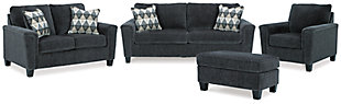 Abinger Sofa, Loveseat, Chair and Ottoman, Smoke, large