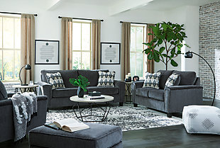 Abinger Sofa, Loveseat, Chair and Ottoman, Smoke, rollover