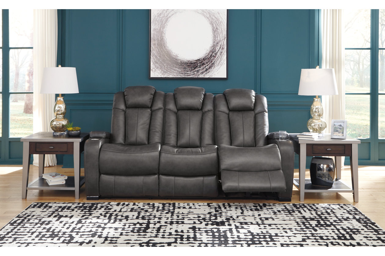 Turbulance Dual Power Reclining Sofa, Ashley Furniture Living Room Sets With Recliners