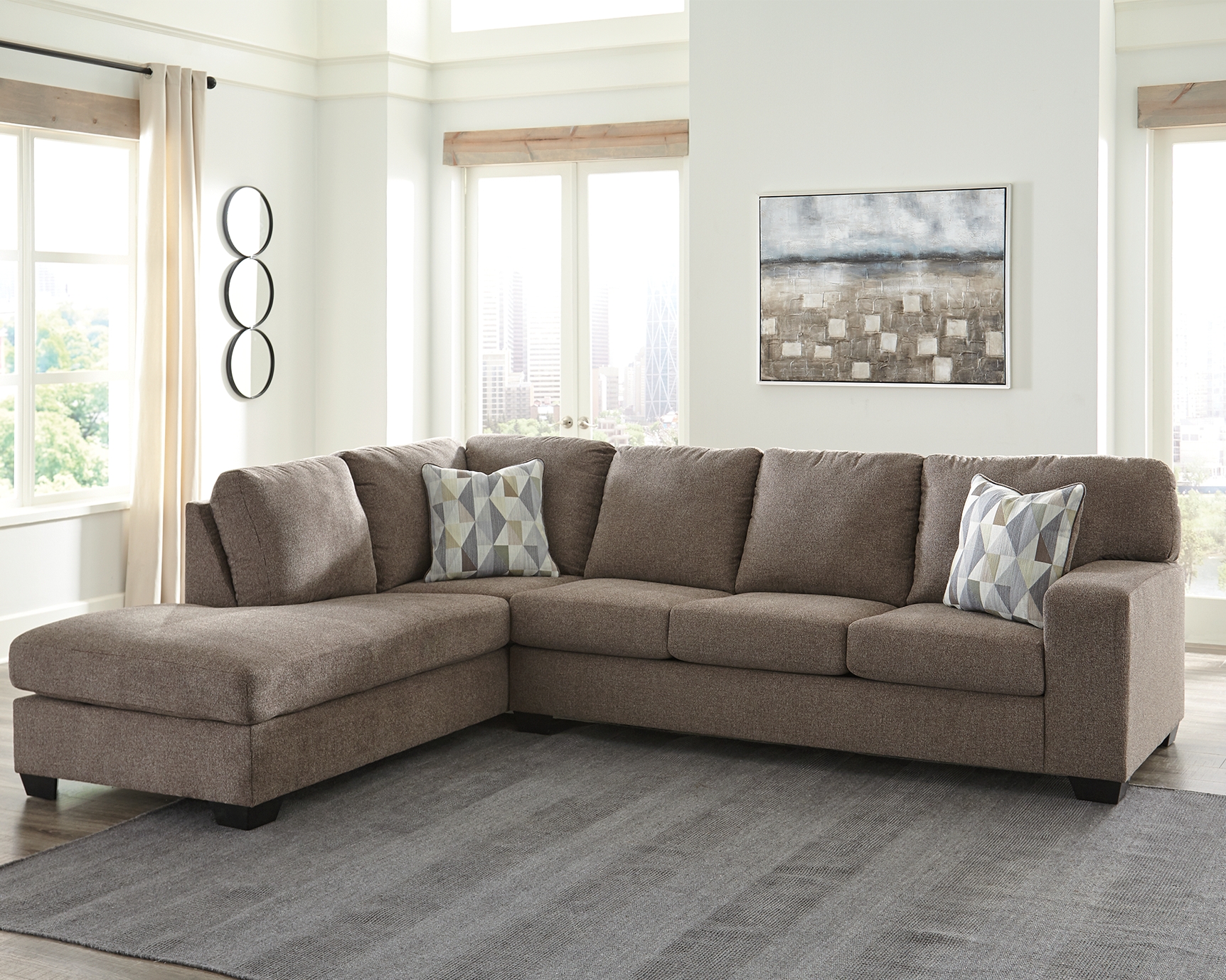 Dalhart 2-Piece Sectional with Chaise | Furniture Galaxy