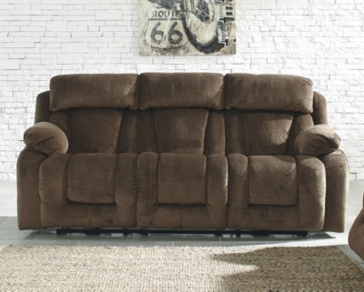 Stricklin Reclining Sofa, Chocolate, large