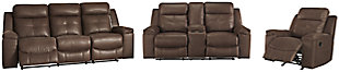 Jesolo Sofa, Loveseat and Recliner, Coffee, large
