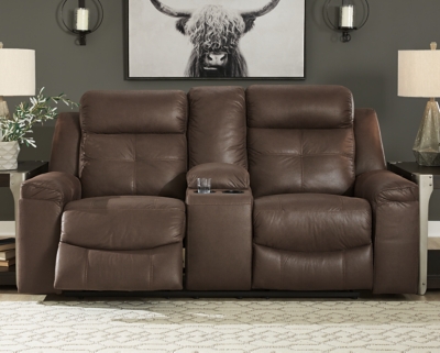 Jesolo Reclining Loveseat with Console, Coffee, large