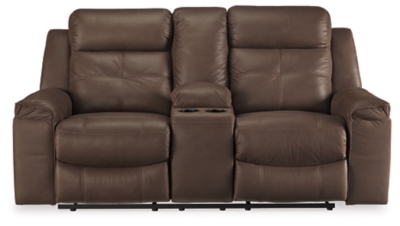 Jesolo Reclining Loveseat with Console, Coffee, large