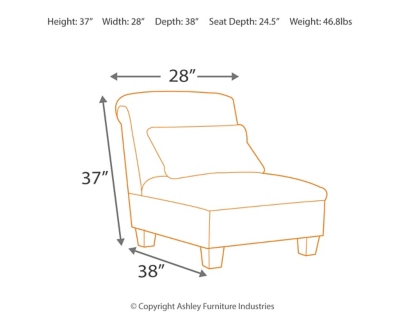 Navasota Armless Chair | Ashley Furniture HomeStore