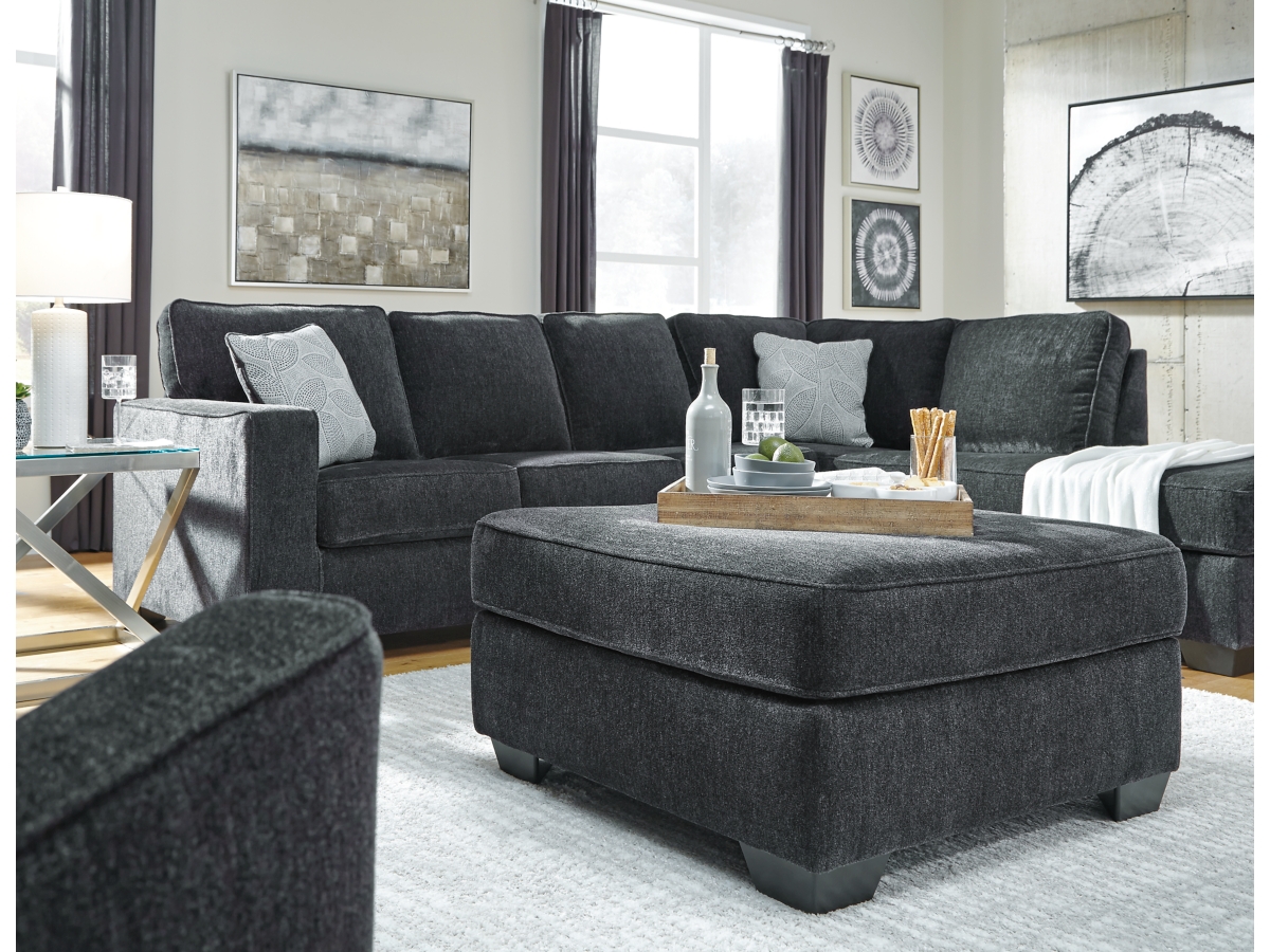 Ashley furniture sectional with outlet ottoman